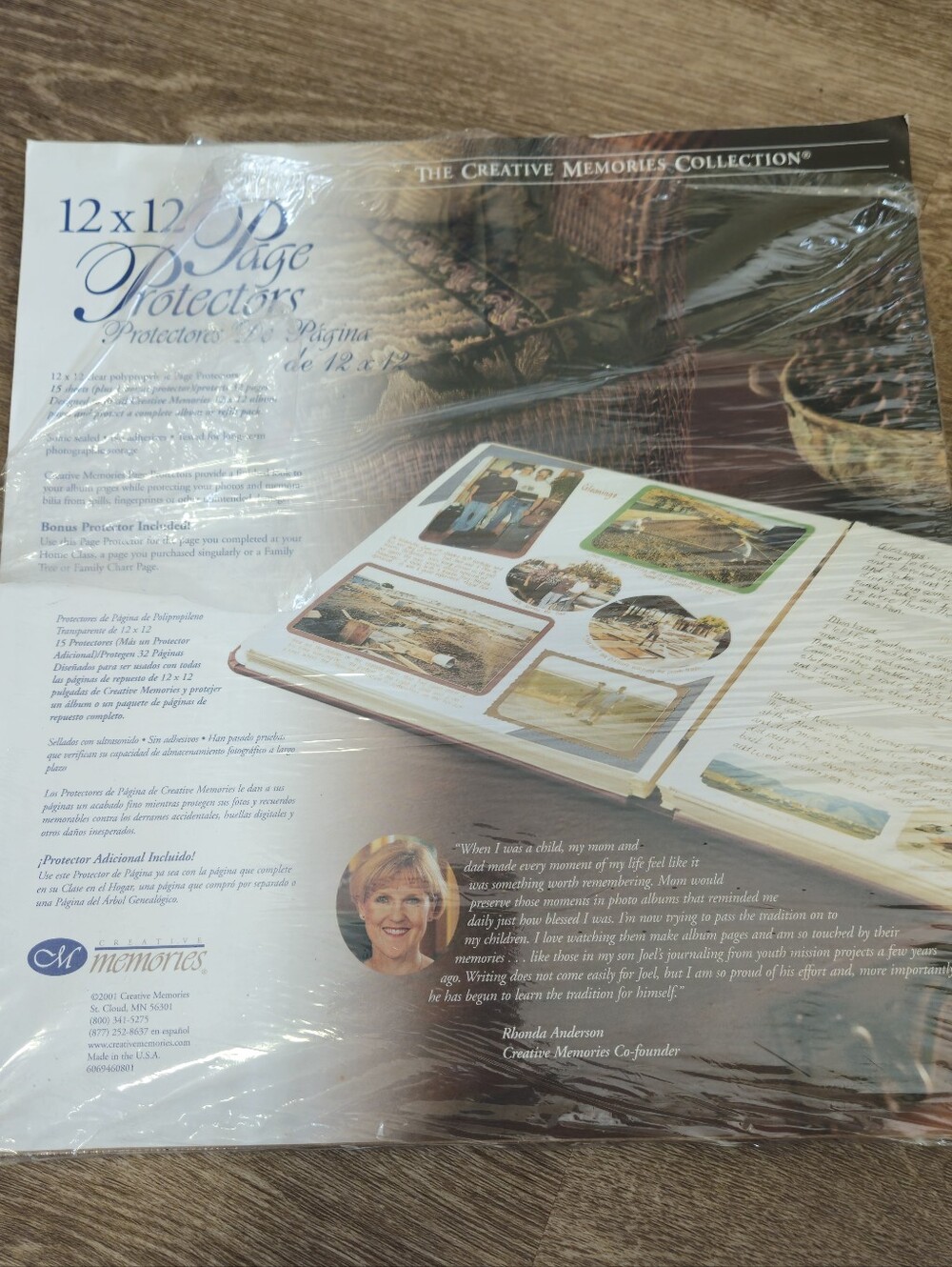 Creative Memories Page Protectors - Clear with White Labeling